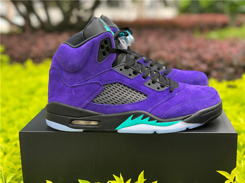 Upgraded version_ Air Jordan 5 _Alternate Grape_ Black Purple Grape Article_ 136027-500_ full code shipment 40--47.5-c50835fc